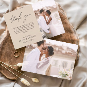 Terracotta Wedding Minimalist Thank You Cards
