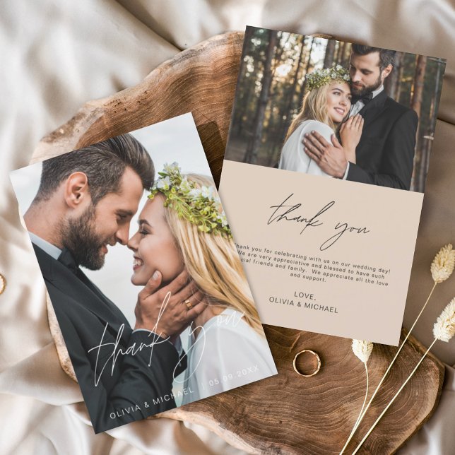 Terracotta Wedding Minimalist Thank You Cards (Creator Uploaded)