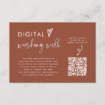 Terracotta Wedding QR Code Digital Wishing Well Enclosure Card<br><div class="desc">Modern Wedding QR Code Digital Wishing Well Enclosure Card</div>