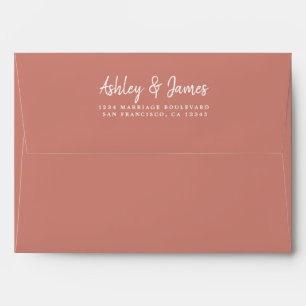 TerraCotta Wedding Return Address Envelope