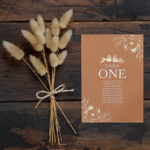 Terracotta Wedding Seating Chart