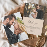 Terracotta Wedding Thank You 2 Photos<br><div class="desc">Wedding Handwritten Thank You Cards that have a photo on the front and back. The Fall,  Autumn,  Spring,  Summer and Winter Thank you cards contain a modern hand lettered cursive script typography that are elegant,  simple and modern to use after you minimalist simple wedding day celebration.</div>