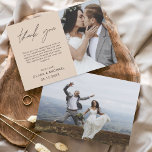 Terracotta Wedding Thank You Cards Flyer<br><div class="desc">Budget Wedding Thank You Cards that have a photo on the front and back. The Thank you cards contain a modern hand lettered cursive script typography that are elegant,  simple and modern to use after you wedding day celebration.</div>