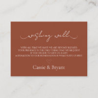 Terracotta Wedding Wishing Well Enclosure Card