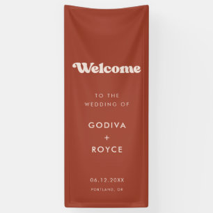 Terracotta Welcome to our Wedding Banner