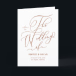 Terracotta Whimsical Calligraphy Boho Wedding Programme<br><div class="desc">Keep your guests informed and your ceremony stylish with these wedding program booklet featuring whimsical calligraphy and a clean, timeless design. Perfect for any wedding theme or season, these elegant wedding programs guide guests through your ceremony. Customise the wording and choose from a variety of colours to match your wedding...</div>