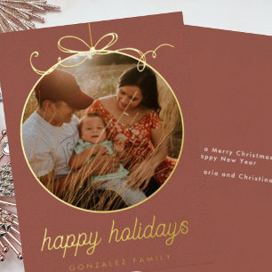 Terracotta Whimsical Ornament & Bow Photo