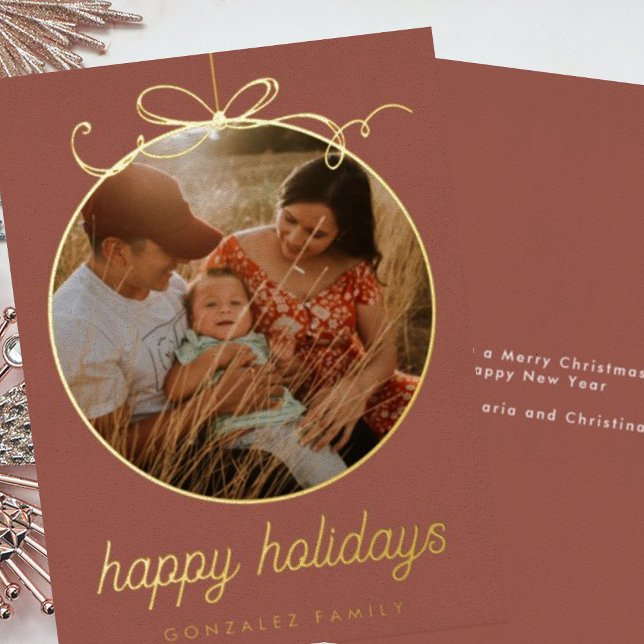 Terracotta Whimsical Ornament & Bow Photo (Creator Uploaded)