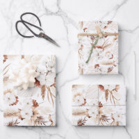 Terracotta White and Ivory Flowers Boho Botanical