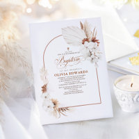 Terracotta White Flowers Boho Chic Baptism