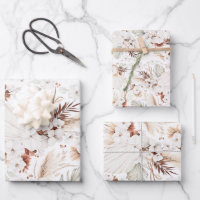 Terracotta White Flowers Botanical Boho Elegant
