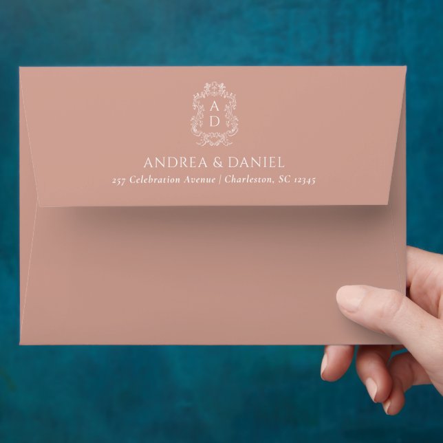 Terracotta White | Minimal & Chic Wedding Envelope (Hand)