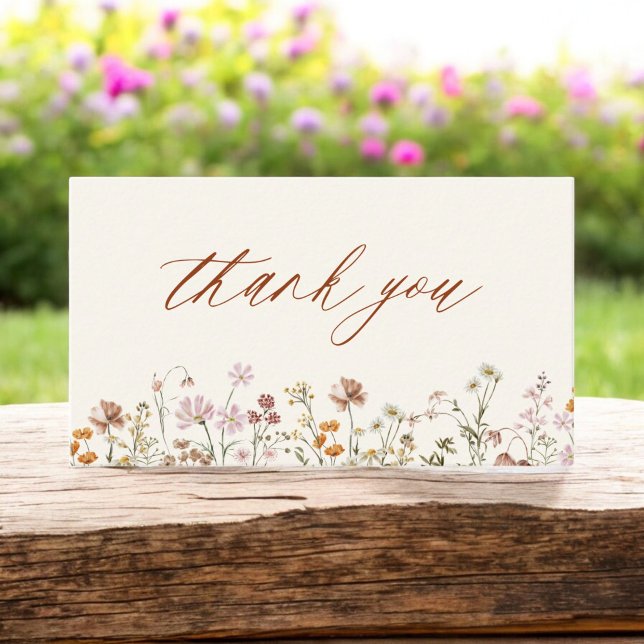  Terracotta Wildflower Baby Shower Business Card (Creator Uploaded)