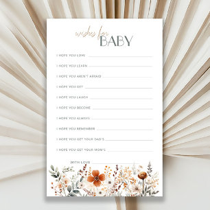 Terracotta Wildflower Baby Shower Wishes For Baby