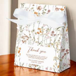 Terracotta Wildflower Boho Baby In Bloom Garden Favour Box