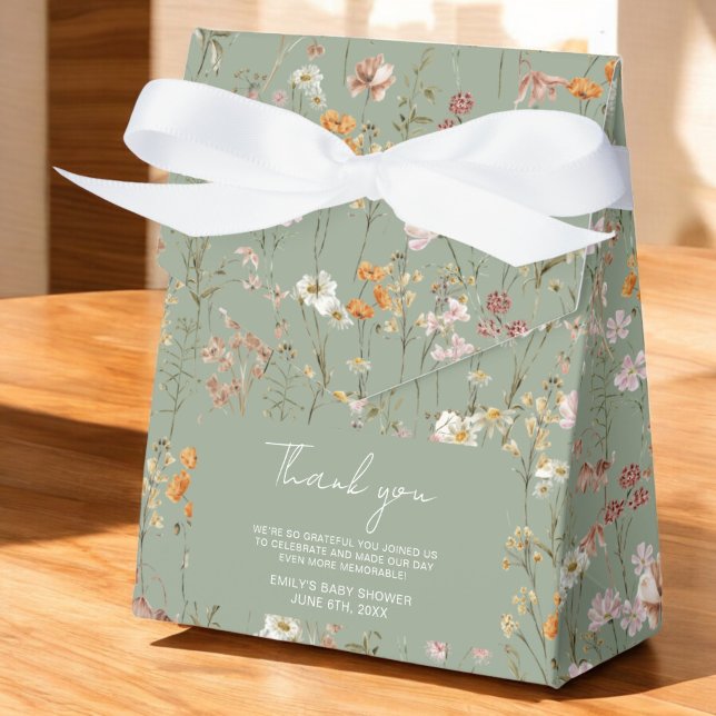 Terracotta Wildflower Boho Baby In Bloom Garden Favour Box (Creator Uploaded)