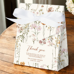 Terracotta Wildflower Boho Baby In Bloom Garden Favour Box