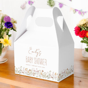 Terracotta Wildflower Boho Baby Shower In Bloom Favour Box