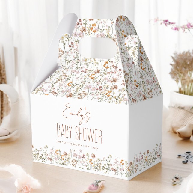 Terracotta Wildflower Boho Baby Shower In Bloom Favour Box (Creator Uploaded)