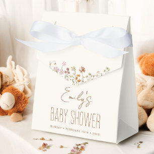 Terracotta Wildflower Boho Baby Shower In Bloom Favour Box