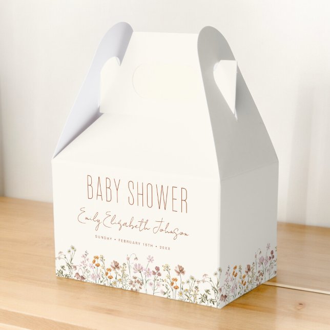 Terracotta Wildflower Boho Baby Shower In Bloom Favour Box (Creator Uploaded)