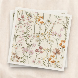 Terracotta Wildflower Boho Baby Shower In Bloom Napkin