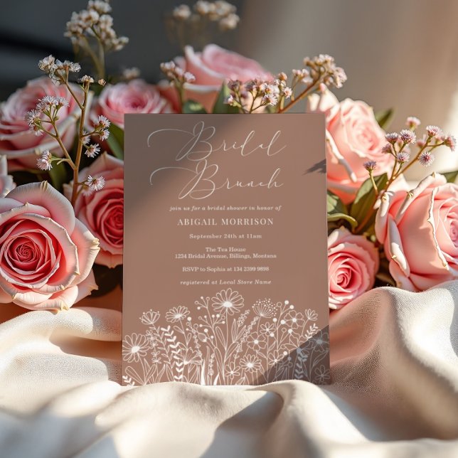 Terracotta Wildflower Boho Bridal Brunch Shower Invitation (Creator Uploaded)