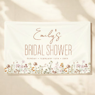 Terracotta Wildflower Boho Bridal Shower Banner