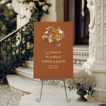 Terracotta Wildflower Boho Fall Wedding Welcome 