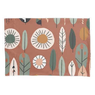 Terracotta Wildflower Boho Rustic Eclectic Style Pillowcase