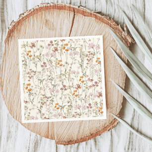 Terracotta Wildflower Boho Wedding In Bloom Garden Napkin