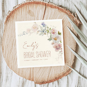 Terracotta Wildflower Bridal Shower Garden Boho Napkin