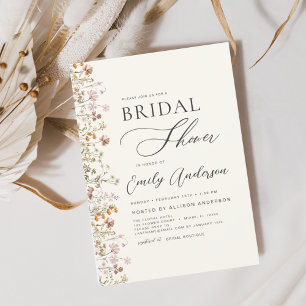 Terracotta Wildflower Bridal Shower Invitation