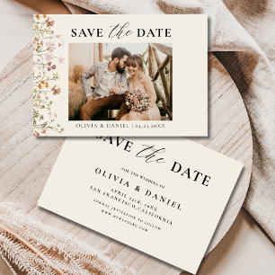Terracotta Wildflower Floral Colourful Wedding Save The Date