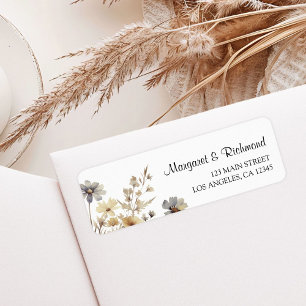 Terracotta Wildflower Floral Wedding Address