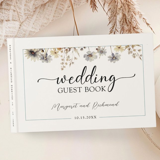 Terracotta Wildflower Floral Wedding Guest Book (Creator Uploaded)