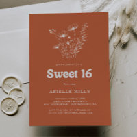 Terracotta Wildflower Sweet 16 Birthday Party