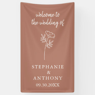 Terracotta Wildflower Wedding Banner