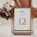 Terracotta Wildflower Wedding Table Number<br><div class="desc">Elevate your reception decor with our Terracotta Wildflower Wedding Table Numbers. Adorned with wildflowers and botanical details,  these numbers add a touch of sophistication to your seating arrangements. Guide your guests effortlessly through your elegant celebration.</div>