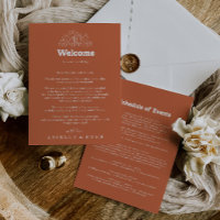 Terracotta Wildflower Wedding Welcome Letter