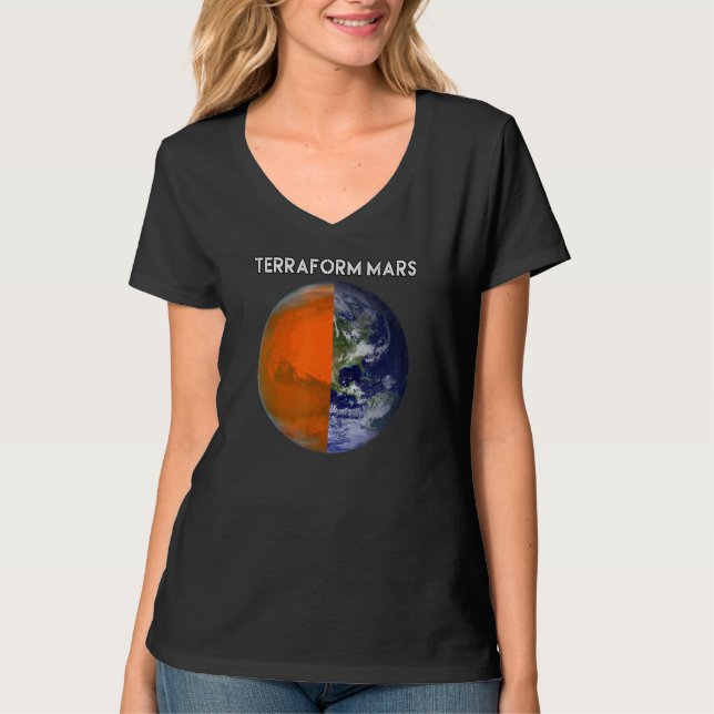 TERRAFORM MARS For Human Migration Funny Witty Occ T-Shirt (Front)