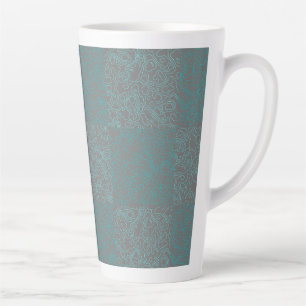 Terrain pattern green 01b Two-Tone Latte Mug