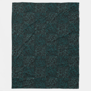 Terrain Pattern Green 01bx4.Black Fleece Blanket