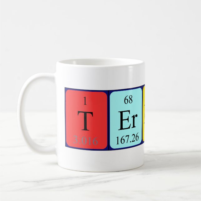 Terrance periodic table name mug (Left)