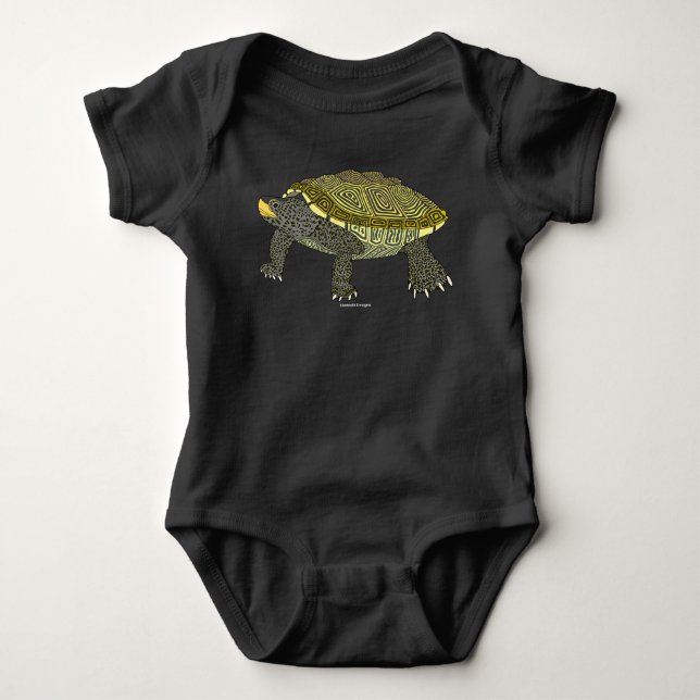 Terrapin (black) - Baby Bodysuit (Front)