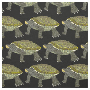 Terrapin (black) - Combed Cotton Fabric