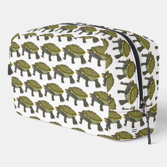 Terrapin (pattern white) - Dopp Kit (Right Corner)