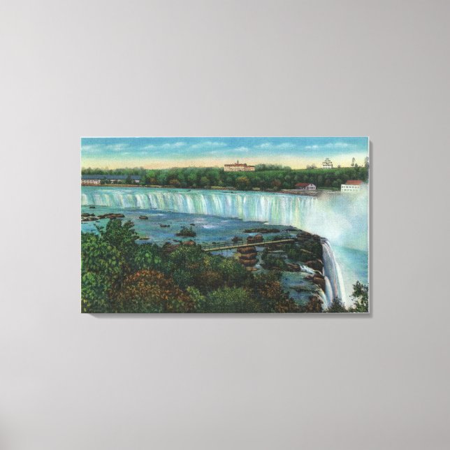 Terrapin Point View of Canadian Falls Canvas Print (Front)