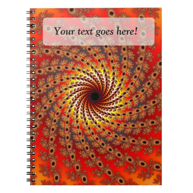 Terrapin Spin Fractal Art Spiral Notebook (Front)