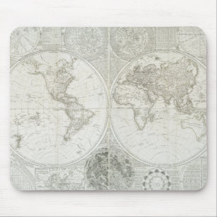 Terraqueous Globe by Samuel Dunn 1787 Mouse Pad